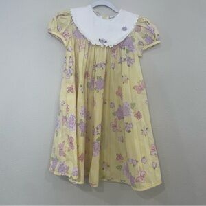 Youngland Yellow Dress with Floral Design